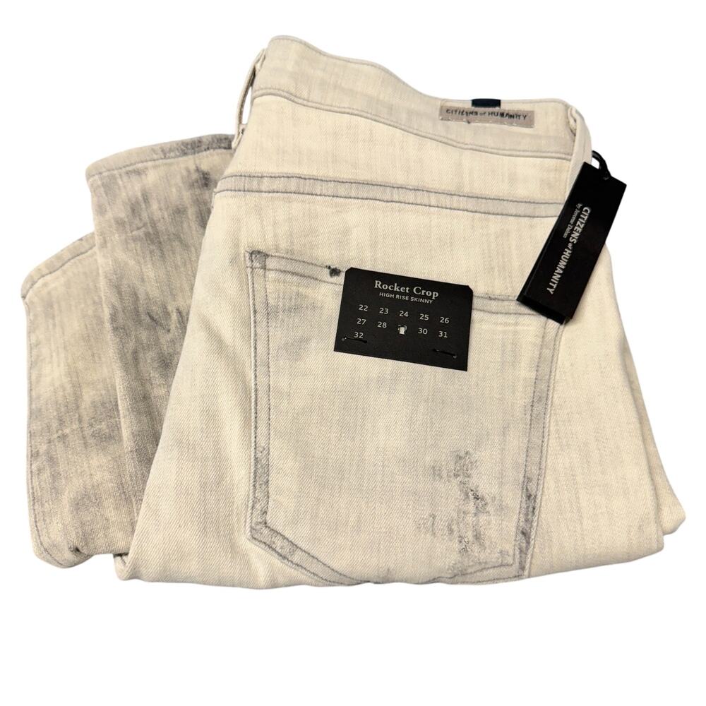 Citizens of Humanity Jeans Womens 29 Fire Gray Rocket Crop High Rise Skinny NEW